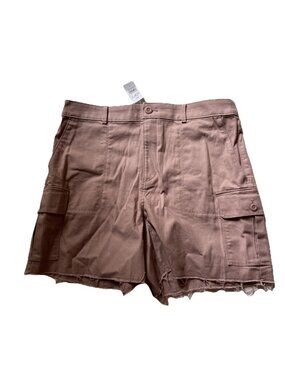 New Loft Cotton Pale Rose Cargo Shorts Size 8 NWT Cut Offs